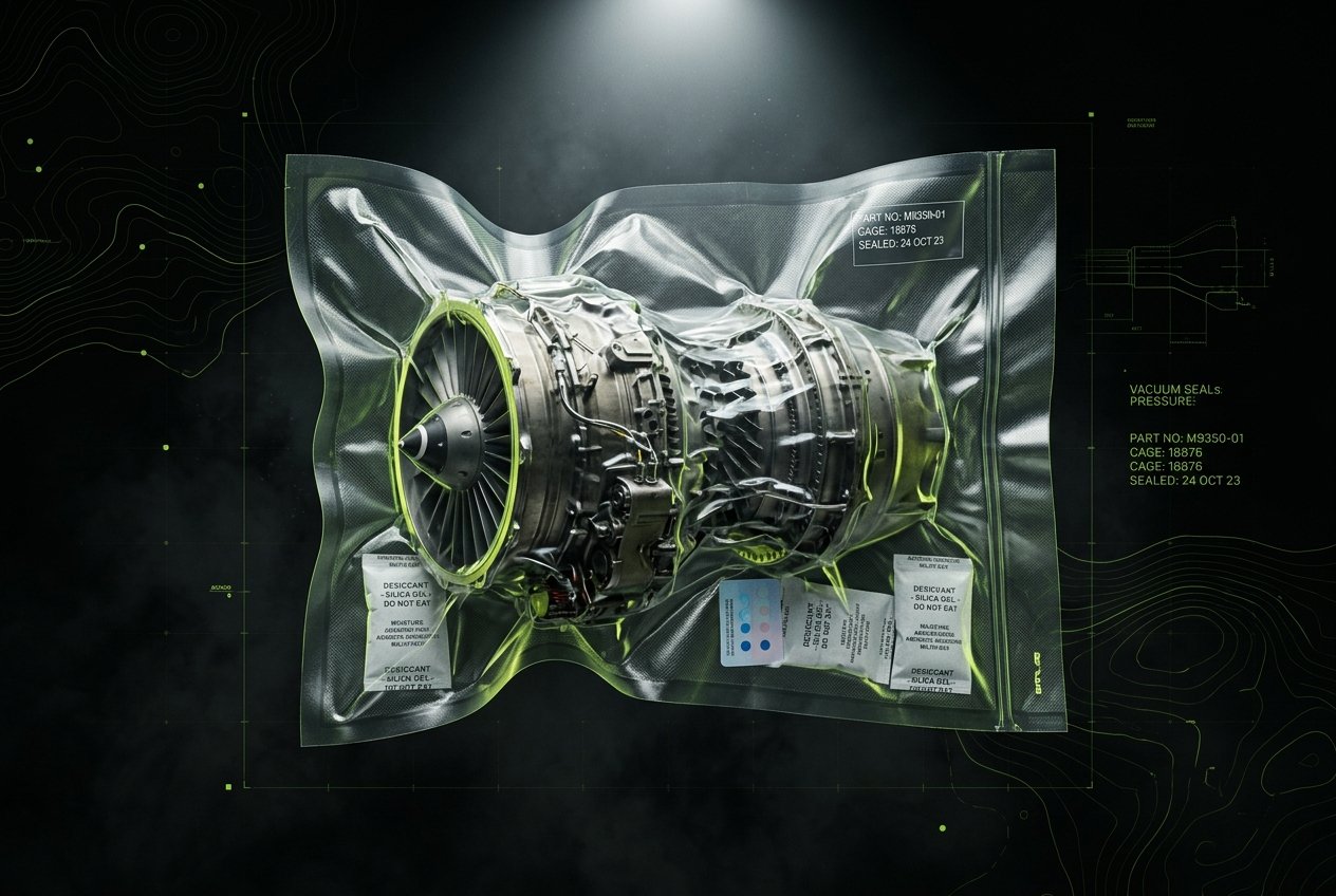 Critical asset sealed in engineered barrier packaging